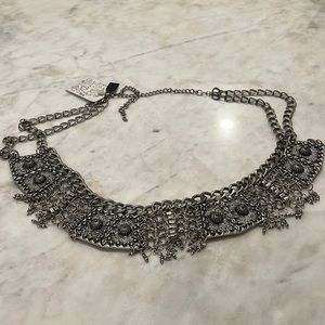FREE PEOPLE SILVER BOHO WAIST BELT